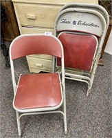 3 Vintage Folding Chairs
