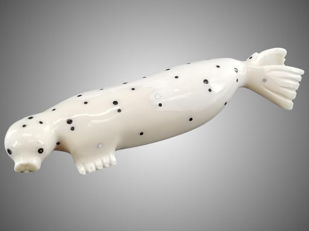 Charles Edwards ivory spotted seal with baleen eye