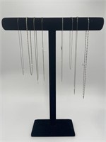 8 Assorted 925 Chain Necklaces - Assorted
