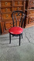 BLACK AND RED PARLOUR CHAIR