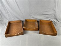 Oak Wooden File Trays