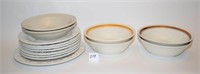 Homer Laughlin Plates/Stone Ware Bowls