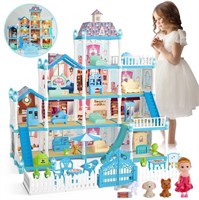 WF1177  Doll House 4-Story 13 Rooms with LED Light