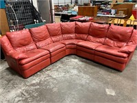 Red Leather LaZboy Sofa