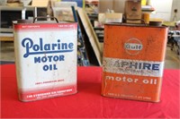 2 ADVERTISING OIL CANS