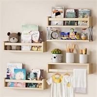 Nursery Book Shelves Set of 4+1, 16.5inch