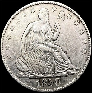 1858-O Seated Liberty Half Dollar CLOSELY