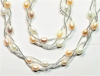 3 Strand Fresh Water Pearl Necklace
