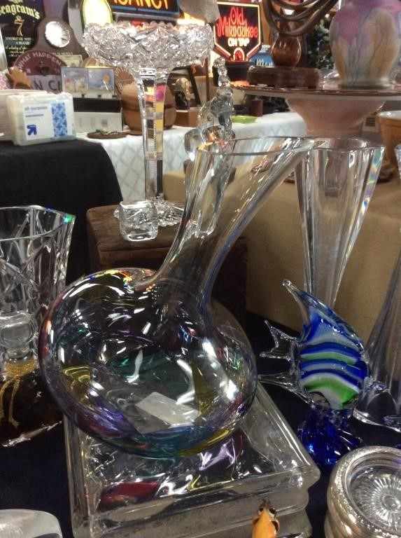 Art glass decanter