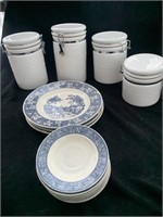 Dishes and porcelain containers
