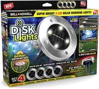 Bell+Howell Disk Lights Solar Ground Lights