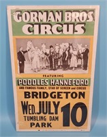 Gorman Bros. Circus Poster Poodles Hanneford Bridg
