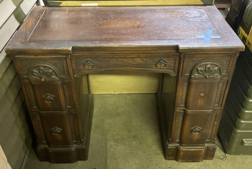 (L) Antique Desk 41 1/2” x 21” x 31”