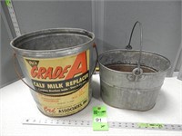 2 Galvanized pails