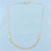 16 Inch Italian Braided Serpentine Link Necklace i