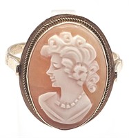 14K Gold Ring with Cameo