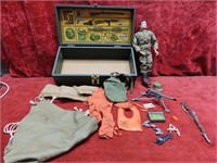 1960's GI Joe Army Figure, locker, accessories