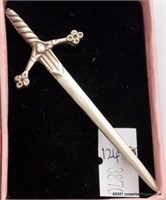 William Wallace Style Silver Sword Brooch