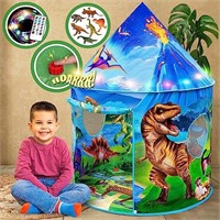 W&O Dino Paradise Play Tent with Roar Button,