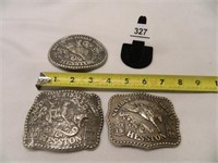 1984,1985, & 1986 Hesston NFR Belt Buckles;