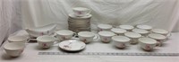 F6) CARNATION CHINA, CUPS & SAUCERS, NO SHIPPING