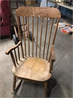 Tall antique rocking chair- nice but needs paintig