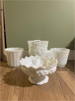 FENTON CANDLE HOLDER, PLANTERS, ETC.