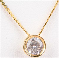 Jewelry 14kt Yellow Gold Cubic Zirconia Necklace