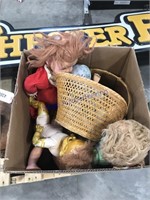 Box of Halloween dolls