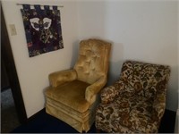 2-Sitting Chairs & Wall Art