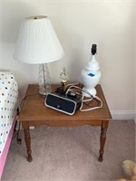End Table w/Lamps, iHome, Misc.