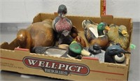 Duck decor, wood, plastic, ceramic, see pics