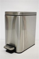 SMALL STAINLESS TRASH CAN 11" HIGH X 6 1/2 W X 12