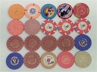 20 Reno Nevada Casino Chips