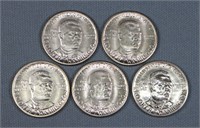 (5) 1946-D Booker T. Washington Half Dollars