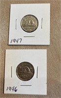 1946 & 1957 5 CENT