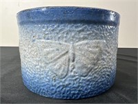 Salt Glazed Butterfly Stoneware Crock