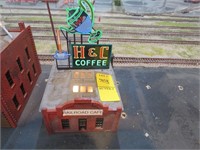 Railroad Cafe with Led Sign and Street Level Sign