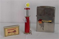Cockshutt Playing Cards, Gas Pump (7"), Lighter