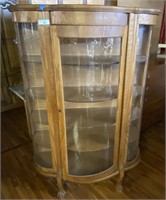 Antique Bow-Front Display Case