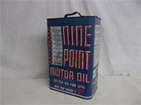 Vintage Nine Point Motor Oil Can