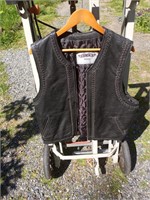 New Unik Leather Vest XL