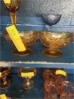 (2) Knox glass candle holders