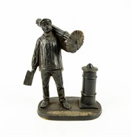 Bronze Chimney Sweep Man Matchstick Holder