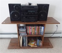 Yorx radio cassette and record player with stand