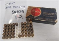 (50) Rounds of Peters 45 ACP lead round nose.
