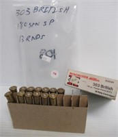 (13) Rounds of Winchester 303 british 180GR SP in