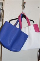 Two large colorful tote bags