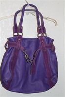 Large purple leather bag APC