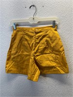 Vintage Yellow High Waist Shorts